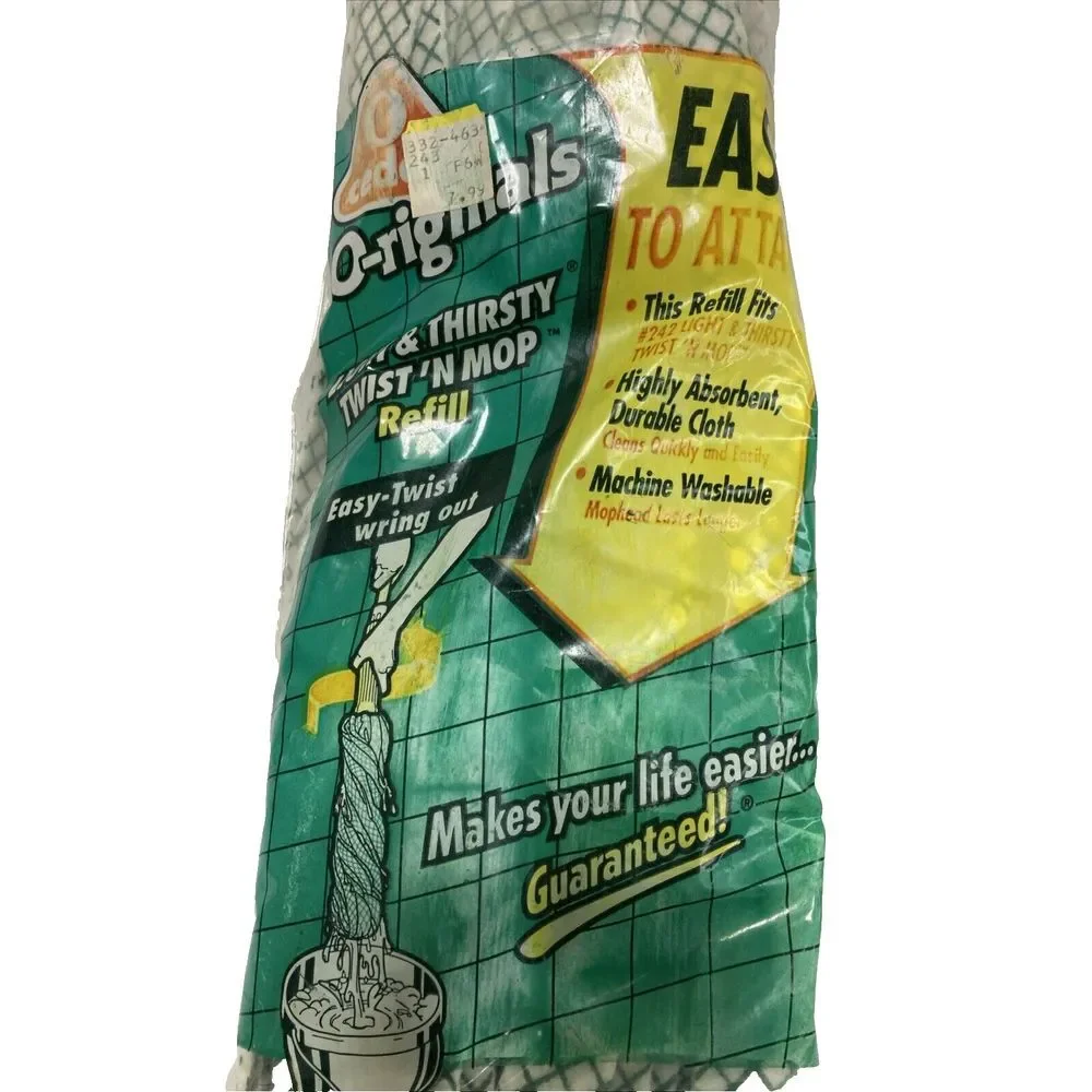 O Cedar Light 'N Thirsty Twist 'N Mop Refill Fits #242 Machine Washable NOS 1996 - Picture 2 of 6